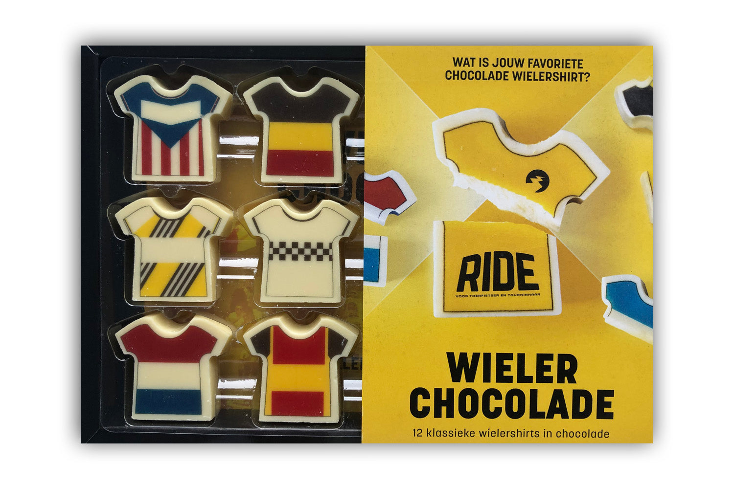 Wielerchocolade : 12 wielershirts in chocolade